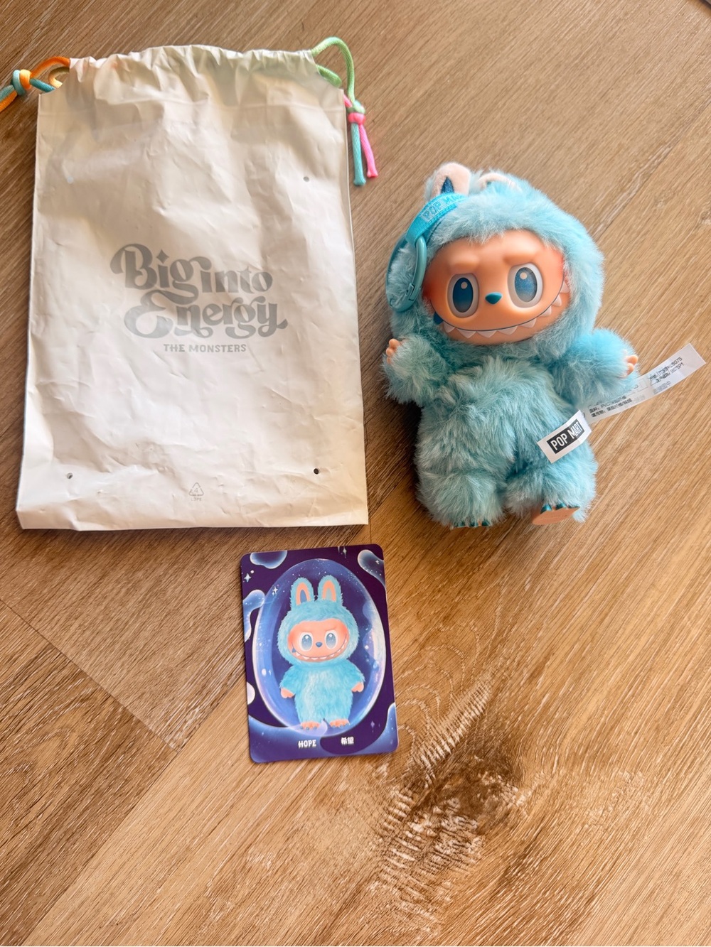 POP MART Labubu The Monsters Big Into Energy Hope Plush Pendant Keychain